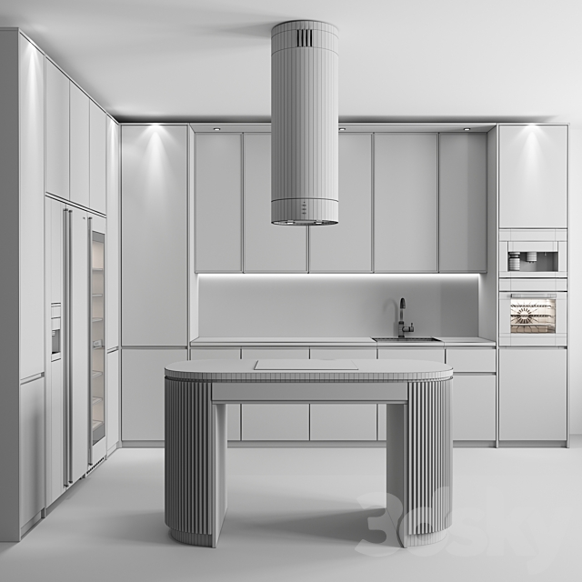 Kitchen No. 55 3DS Max Model - thumbnail 5