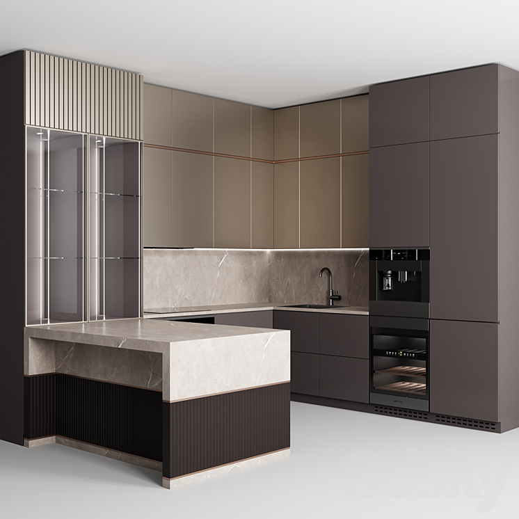 Kitchen No. 65 3DS Max - thumbnail 1