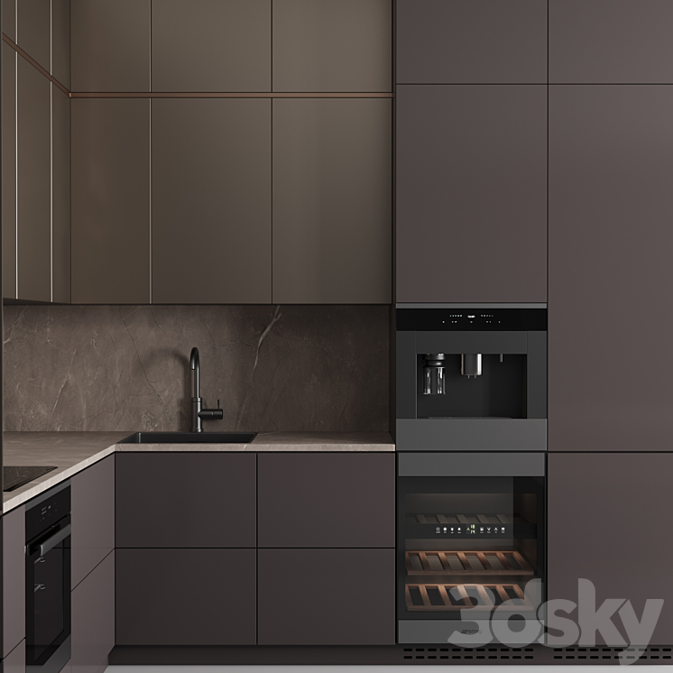 Kitchen No. 65 3DS Max - thumbnail 2