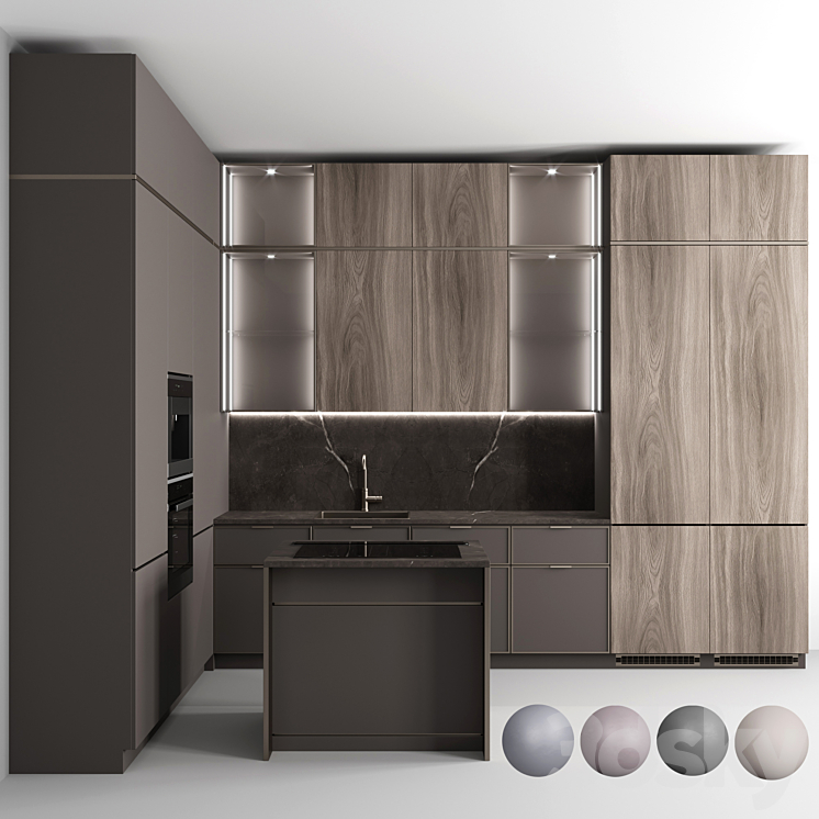 Kitchen No. 70 3DS Max - thumbnail 1