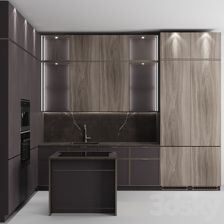 Kitchen No. 70 3DS Max - thumbnail 2