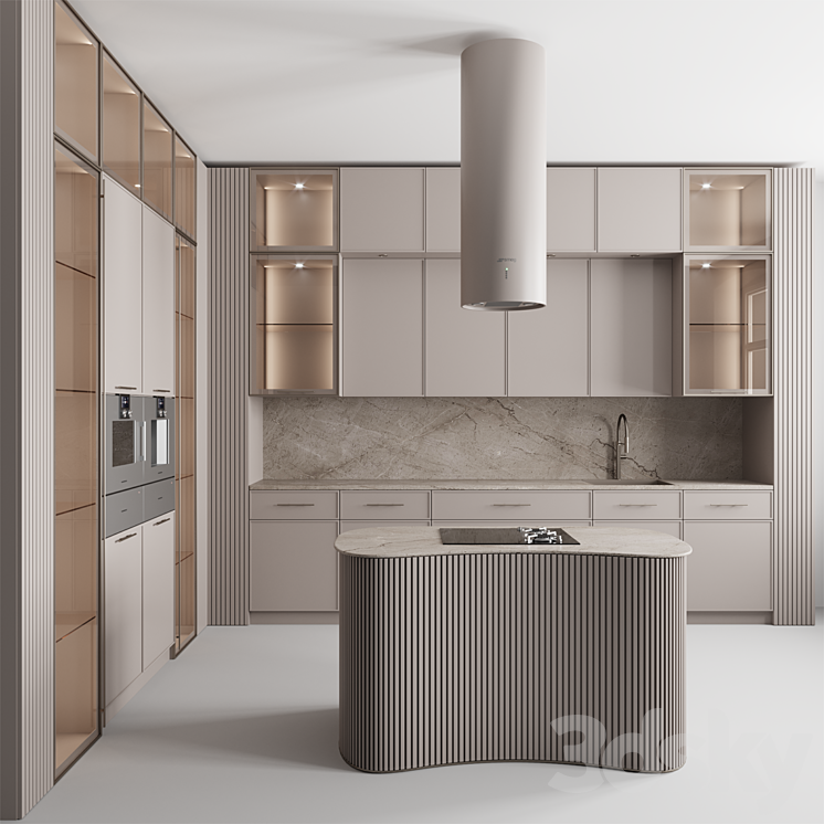 Kitchen No. 91 3DS Max - thumbnail 1