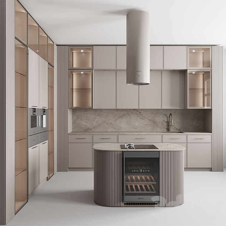 Kitchen No. 91 3DS Max - thumbnail 2