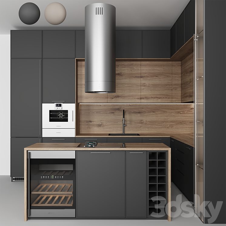 Kitchen No. 92 3DS Max - thumbnail 1