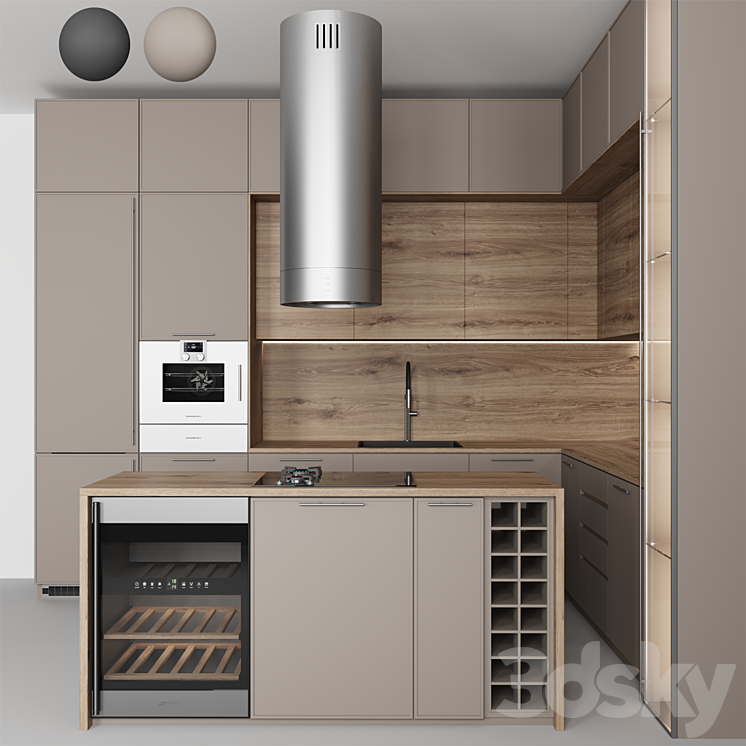 Kitchen No. 92 3DS Max - thumbnail 2