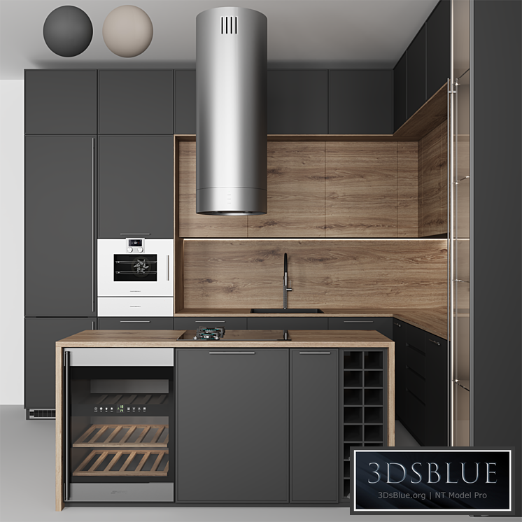 Kitchen No. 92 3DS Max - thumbnail 3