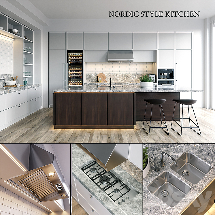 Kitchen NOLTE Carisma (vray GGX corona PBR) 3DS Max - thumbnail 1