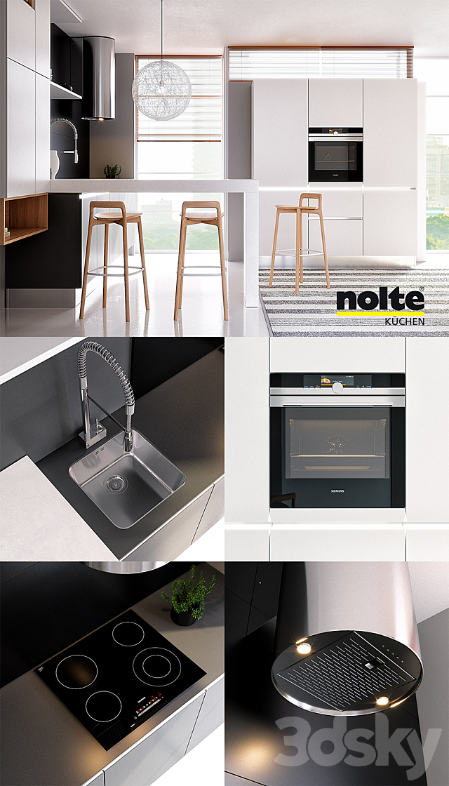 Kitchen NOLTE Glas Tec Satin + Sigma Lack (vray GGX. corona PBR) 3DSMax File - thumbnail 2