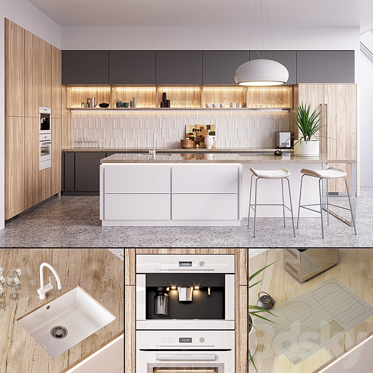 Kitchen Nolte Nature (vray GGX corona PBR) 3DS Max - thumbnail 1