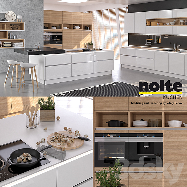 Kitchen NOLTE Nova Lack (vray GGX. corona PBR) 3DSMax File - thumbnail 1