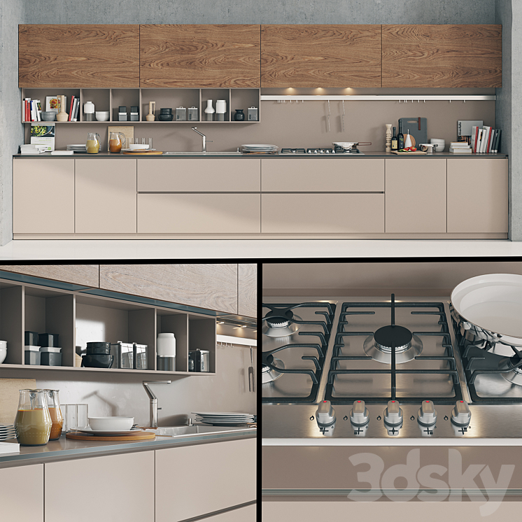 Kitchen Pedini Arke 3DS Max - thumbnail 2