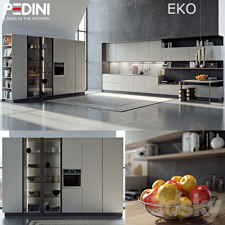 Kitchen Pedini Eko set2 (v-ray) 3DS Max - thumbnail 1