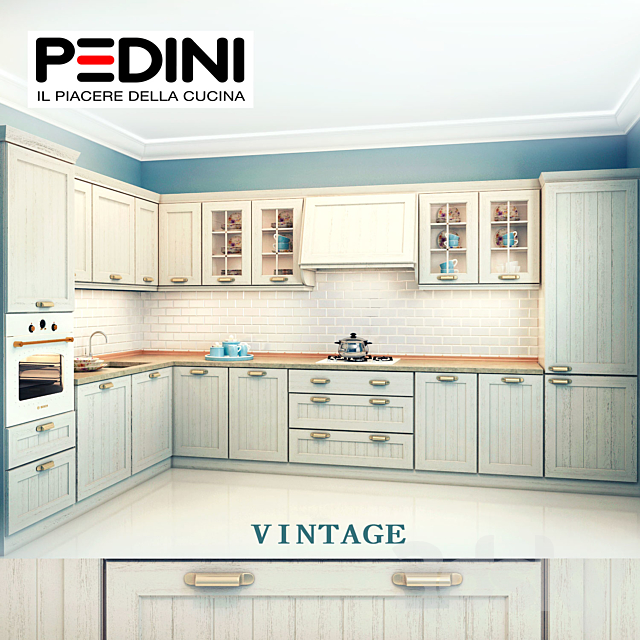 kitchen Pedini. model Vintage 3DSMax File - thumbnail 1