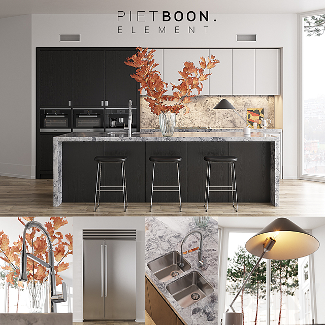 Kitchen Piet Boon ELEMENT (vray GGX. corona PBR) 3DSMax File - thumbnail 1