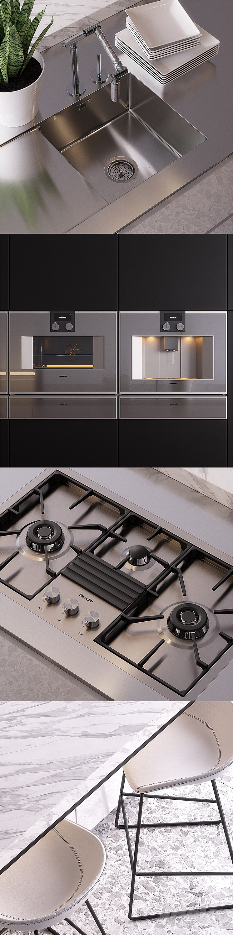 Kitchen Poliform Artex (vray GGX corona PBR) 3DS Max - thumbnail 2