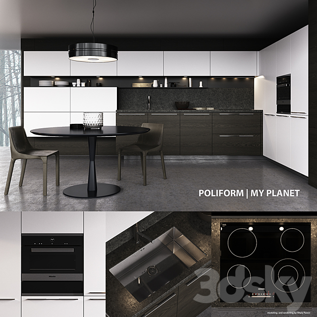 Kitchen Poliform My Planet Handle (vray. corona) 3DSMax File - thumbnail 1