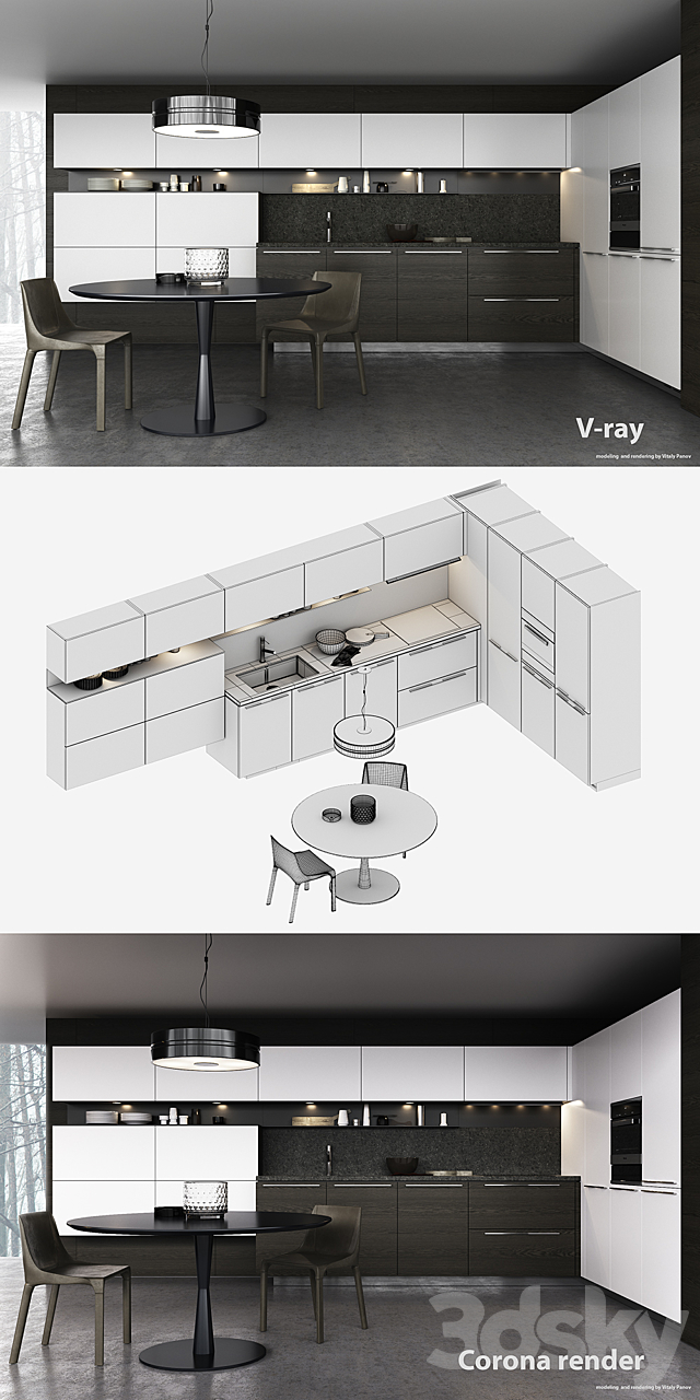 Kitchen Poliform My Planet Handle (vray. corona) 3DSMax File - thumbnail 3