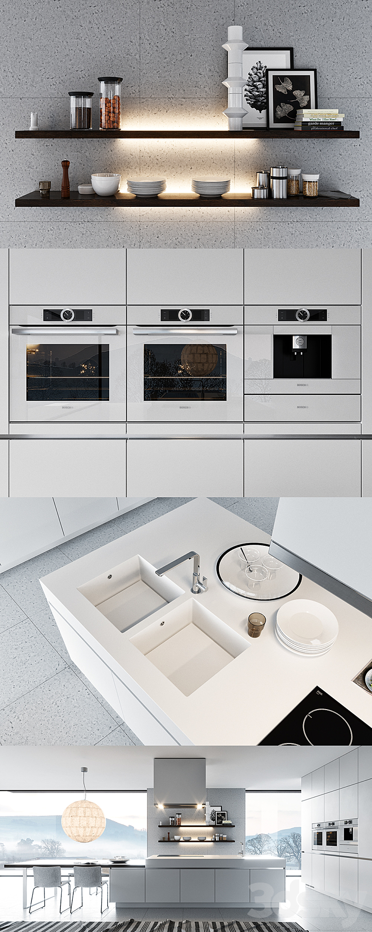 Kitchen Poliform Varenna Alea 3 (vray GGX corona PBR) 3DS Max - thumbnail 2