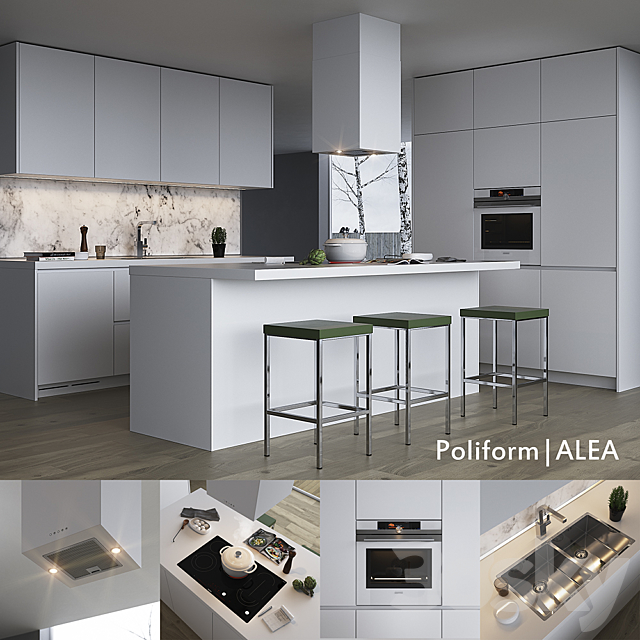 Kitchen Poliform Varenna Alea (vray. corona) 3DSMax File - thumbnail 1