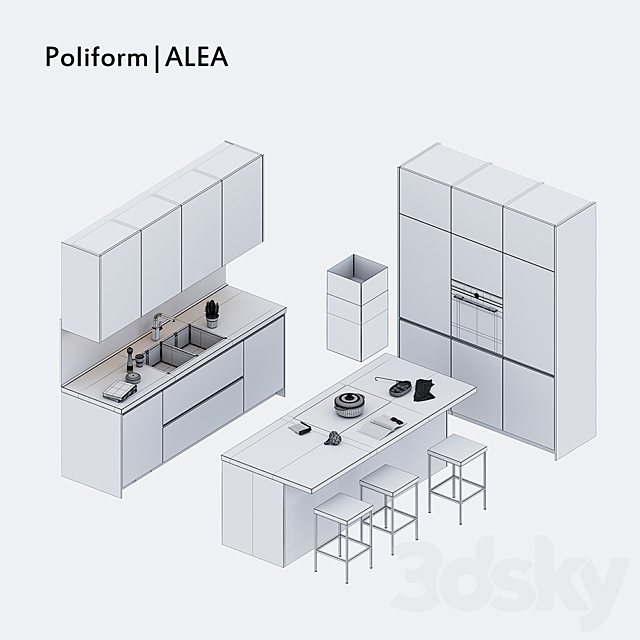 Kitchen Poliform Varenna Alea (vray. corona) 3DSMax File - thumbnail 3