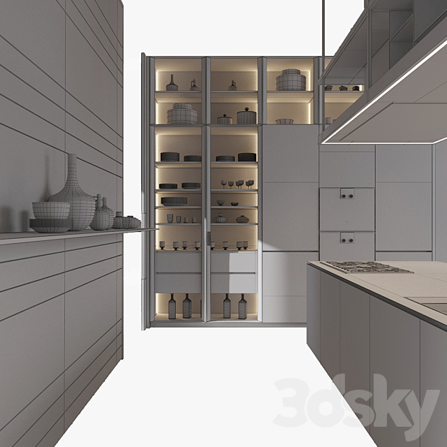 Kitchen Poliform Varenna Artex 3DSMax File - thumbnail 2