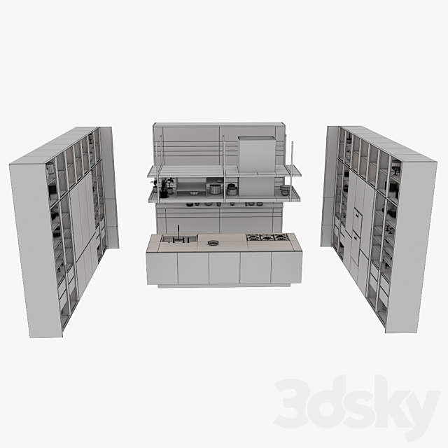 Kitchen Poliform Varenna Artex 3DSMax File - thumbnail 3