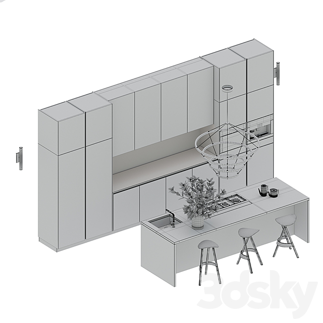 Kitchen Poliform Varenna Artex 4 (vray GGX. corona PBR) 3DSMax File - thumbnail 3