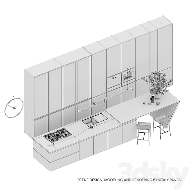 Kitchen Poliform Varenna Artex (vray GGX. corona PBR) 3DSMax File - thumbnail 3