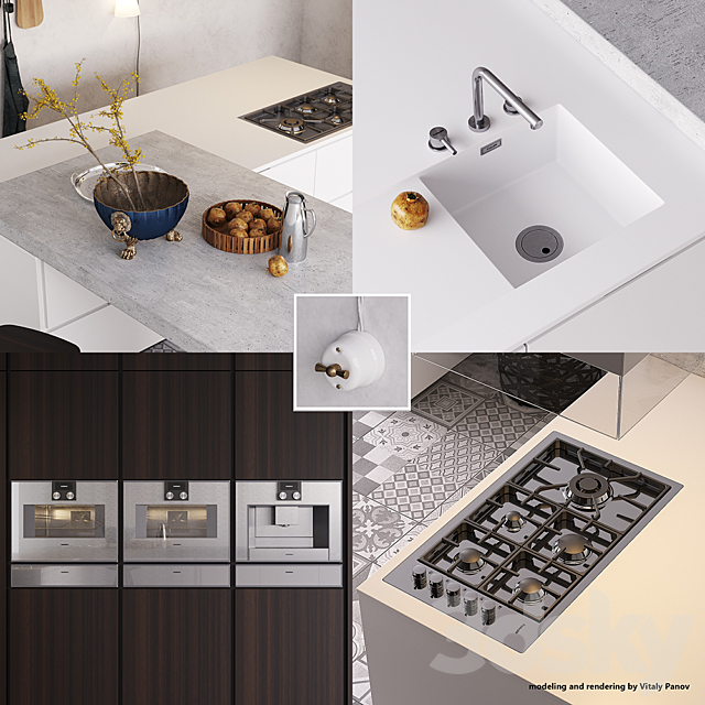 Kitchen Poliform Varenna Matrix (vray GGX. corona PBR) 3DSMax File - thumbnail 2