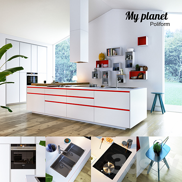 Kitchen Poliform Varenna My Planet 3 (vray. corona) 3DSMax File - thumbnail 1