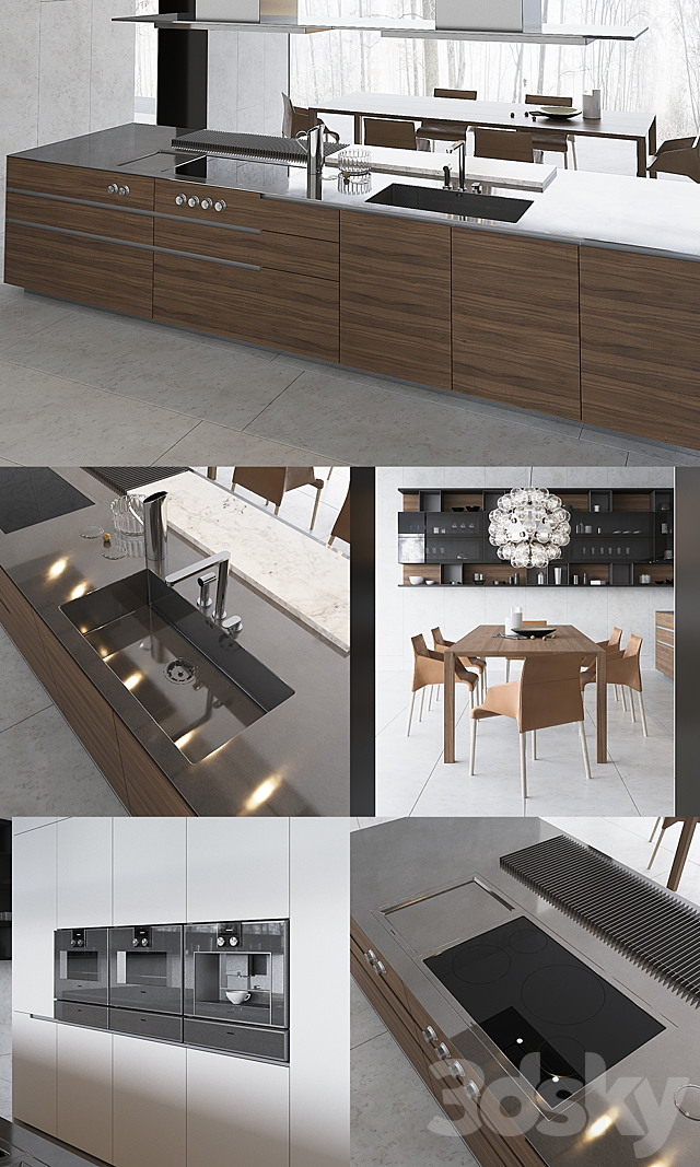 Kitchen Poliform Varenna Phoenix 2 (vray corona) 3DS Max Model - thumbnail 2