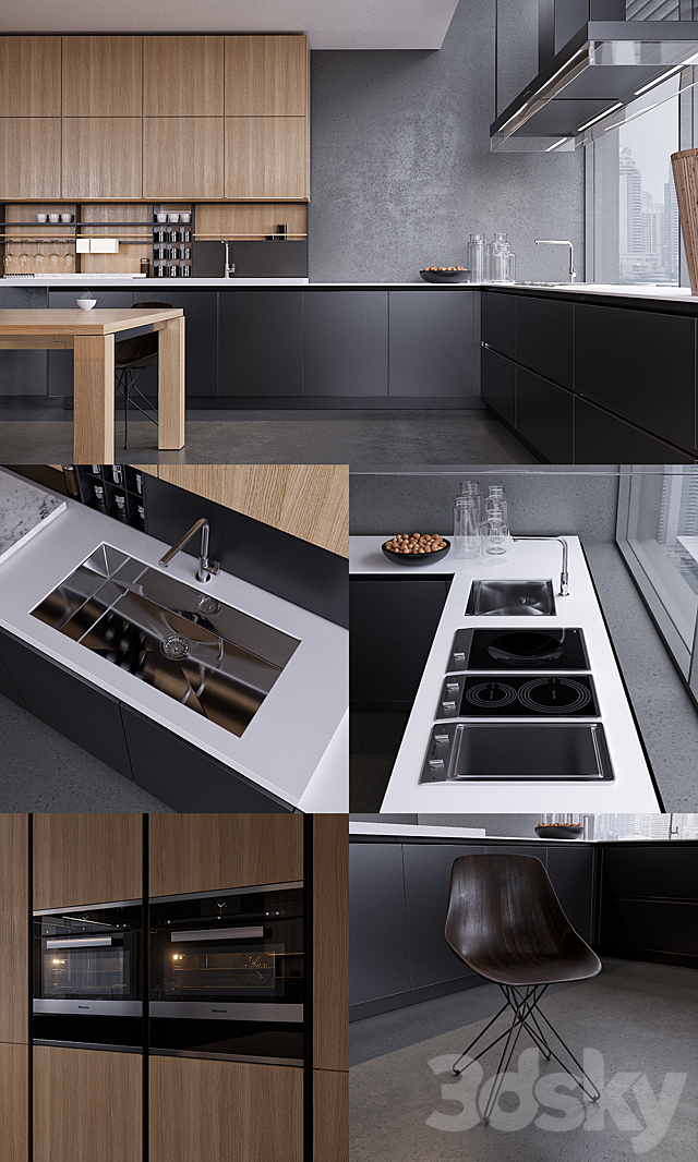 Kitchen Poliform Varenna Twelve 2 (vray GGX. corona PBR) 3DSMax File - thumbnail 2