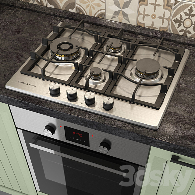 Kitchen portofino 3DS Max Model - thumbnail 4