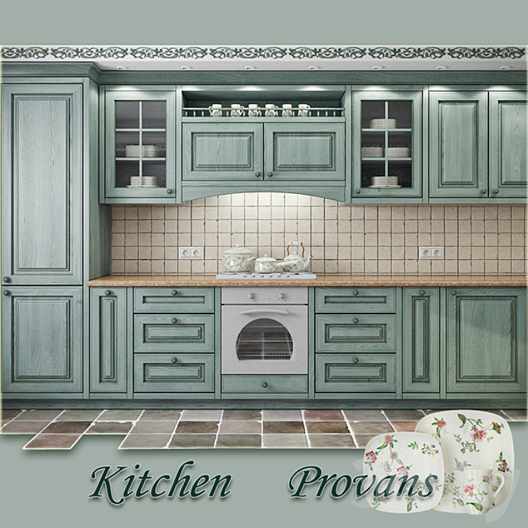 Kitchen "Provence" 3DS Max - thumbnail 1