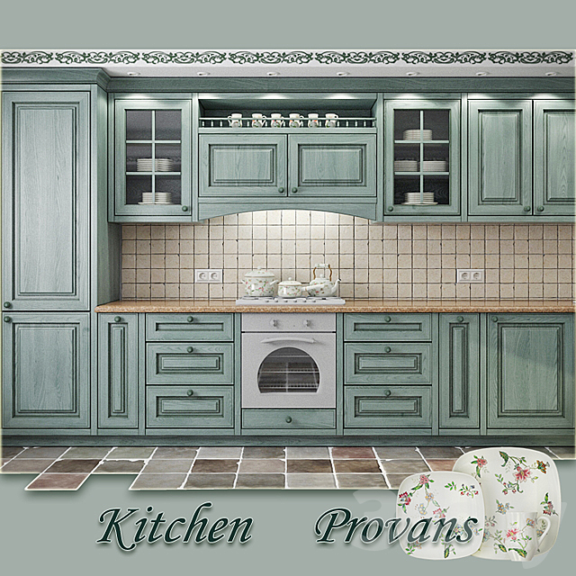 Kitchen “Provence” 3DSMax File - thumbnail 1