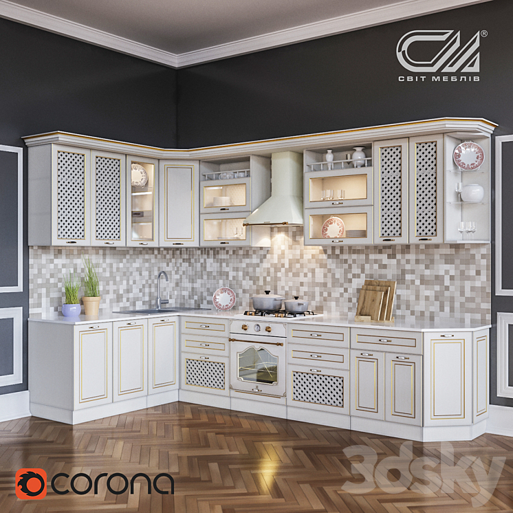 “Kitchen “”Roxana””” 3DS Max - thumbnail 1