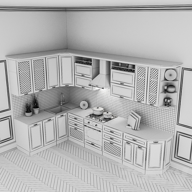 Kitchen “Roxana” 3DSMax File - thumbnail 3