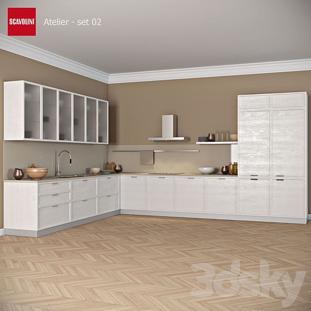 Kitchen Scavolini – Atelier set 02 3DS Max Model - thumbnail 2