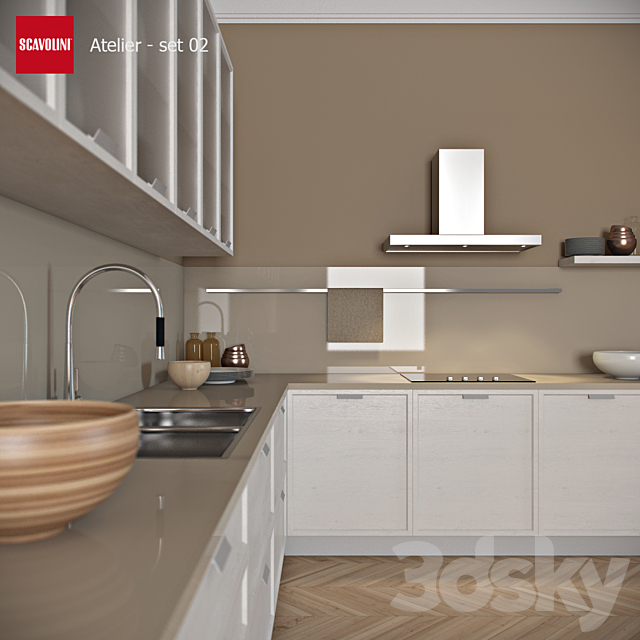 Kitchen Scavolini – Atelier set 02 3DS Max Model - thumbnail 3