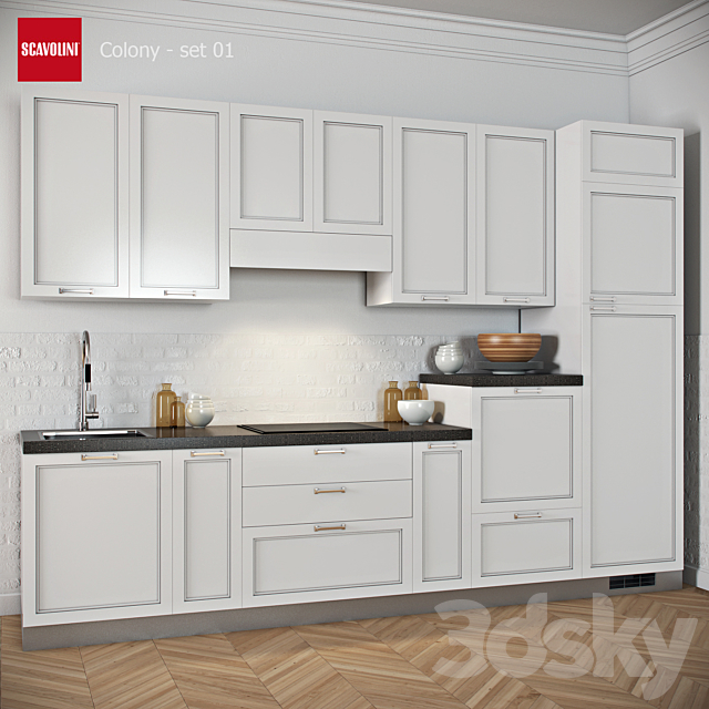 Kitchen Scavolini Colony set 01 3DSMax File - thumbnail 1