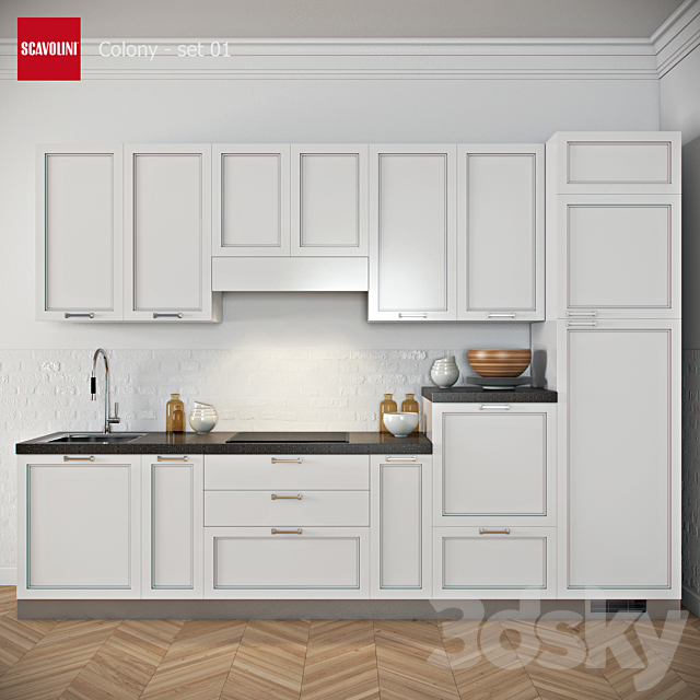 Kitchen Scavolini Colony set 01 3DSMax File - thumbnail 2