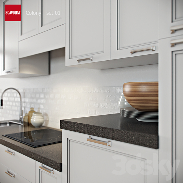 Kitchen Scavolini Colony set 01 3DSMax File - thumbnail 3