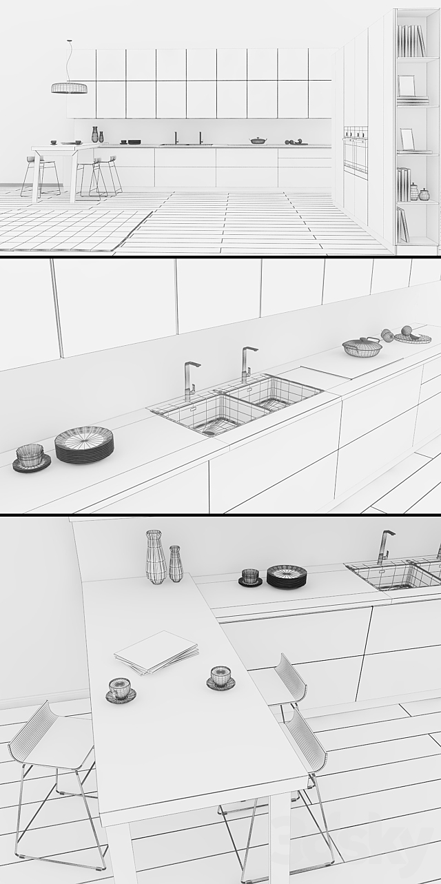 Kitchen Scavolini Scenery 3DSMax File - thumbnail 3