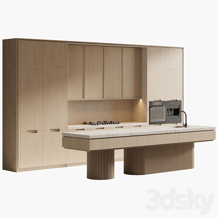 kitchen set 1 3DS Max Model - thumbnail 1