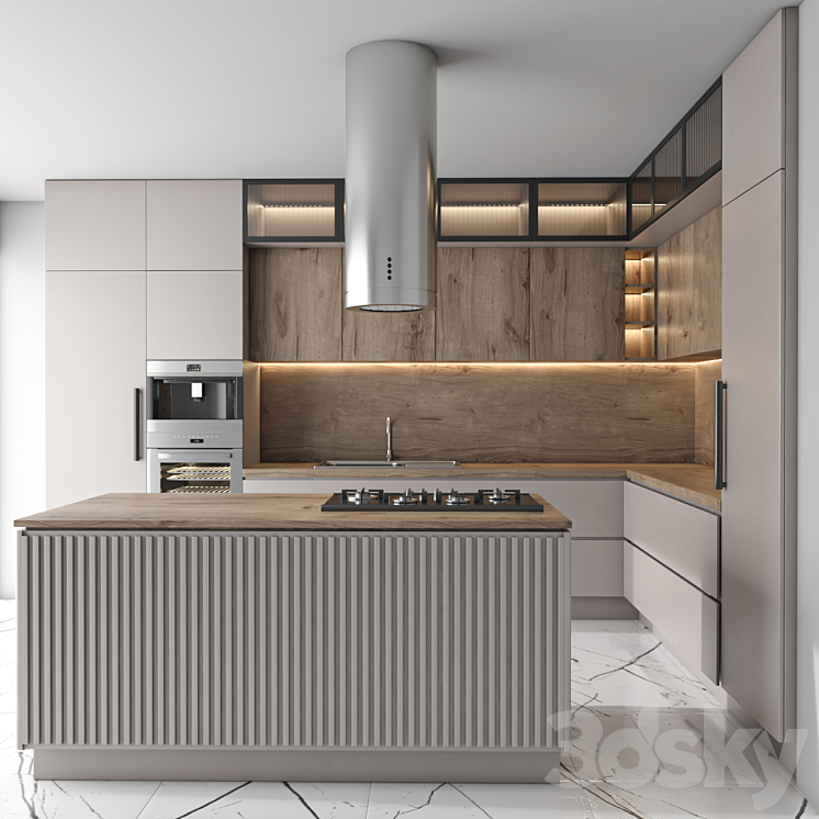 kitchen set 27 3DS Max Model - thumbnail 1