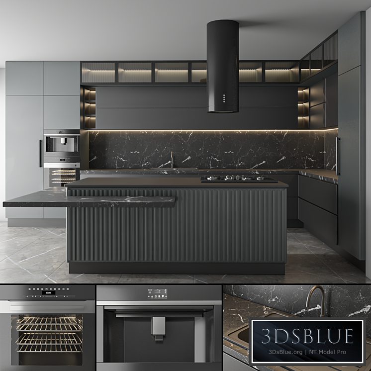 kitchen set 34 3DS Max - thumbnail 3