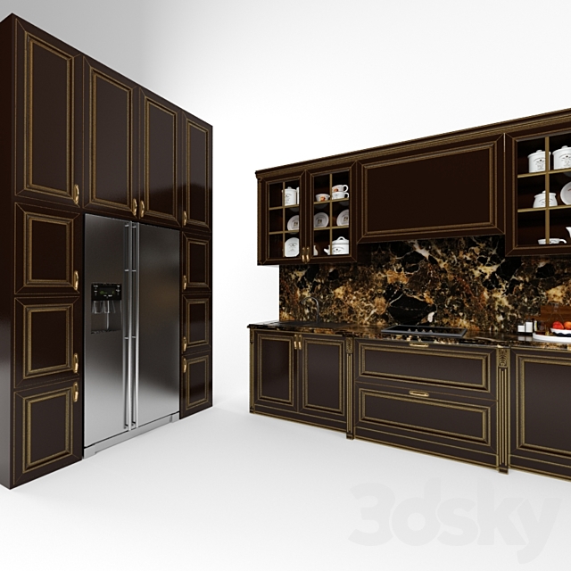 kitchen set 3DS Max Model - thumbnail 2