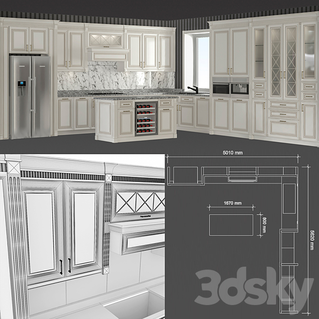 Kitchen set 3DSMax File - thumbnail 2