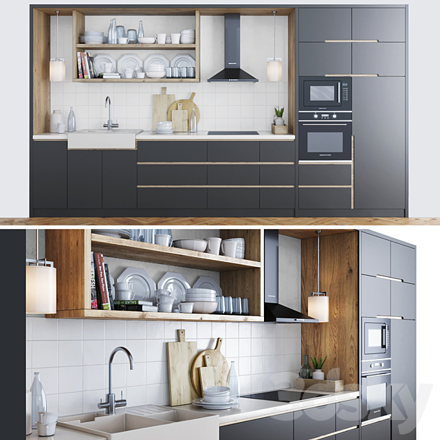 kitchen set 3DSMax File - thumbnail 1