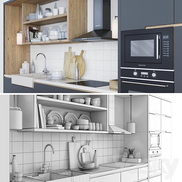 kitchen set 3DSMax File - thumbnail 2